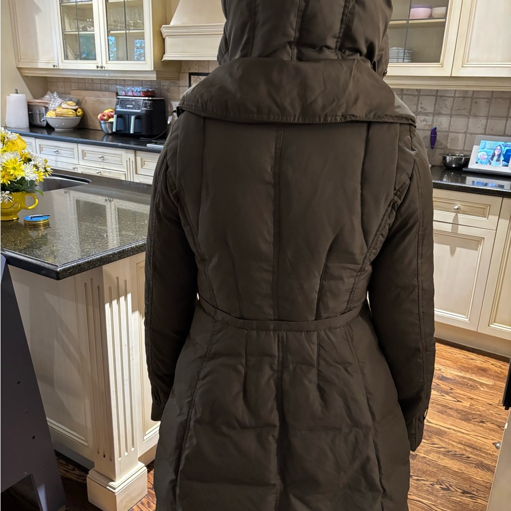 Moncler Dark Brown Hooded Puffer Jacket